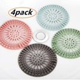 thumbnail image 1 of Tapón de goma para desagüe de pelo, de silicona duradera, paquete de 4 filtros para cocina, baño y bañera, tapón de pelo, cubiertas de drenaje de ducha, fáciles de instalar y limpiar Sincero Electrónica, 1 of 5