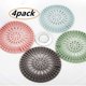 thumbnail image 1 of Tapón de goma para desagüe de pelo, de silicona duradera, paquete de 4 filtros para cocina, baño y bañera, tapón de pelo, cubiertas de drenaje de ducha, fáciles de instalar y limpiar brillar  Electrónica, 1 of 5