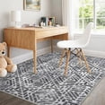 thumbnail image 3 of Area Rugs for Living Room, 4'x6' Washable Moroccan Neutral Geometric Low Pile Non-Slip Rug for Bedroom Kitchen Dining Room Entryway, 3 of 9