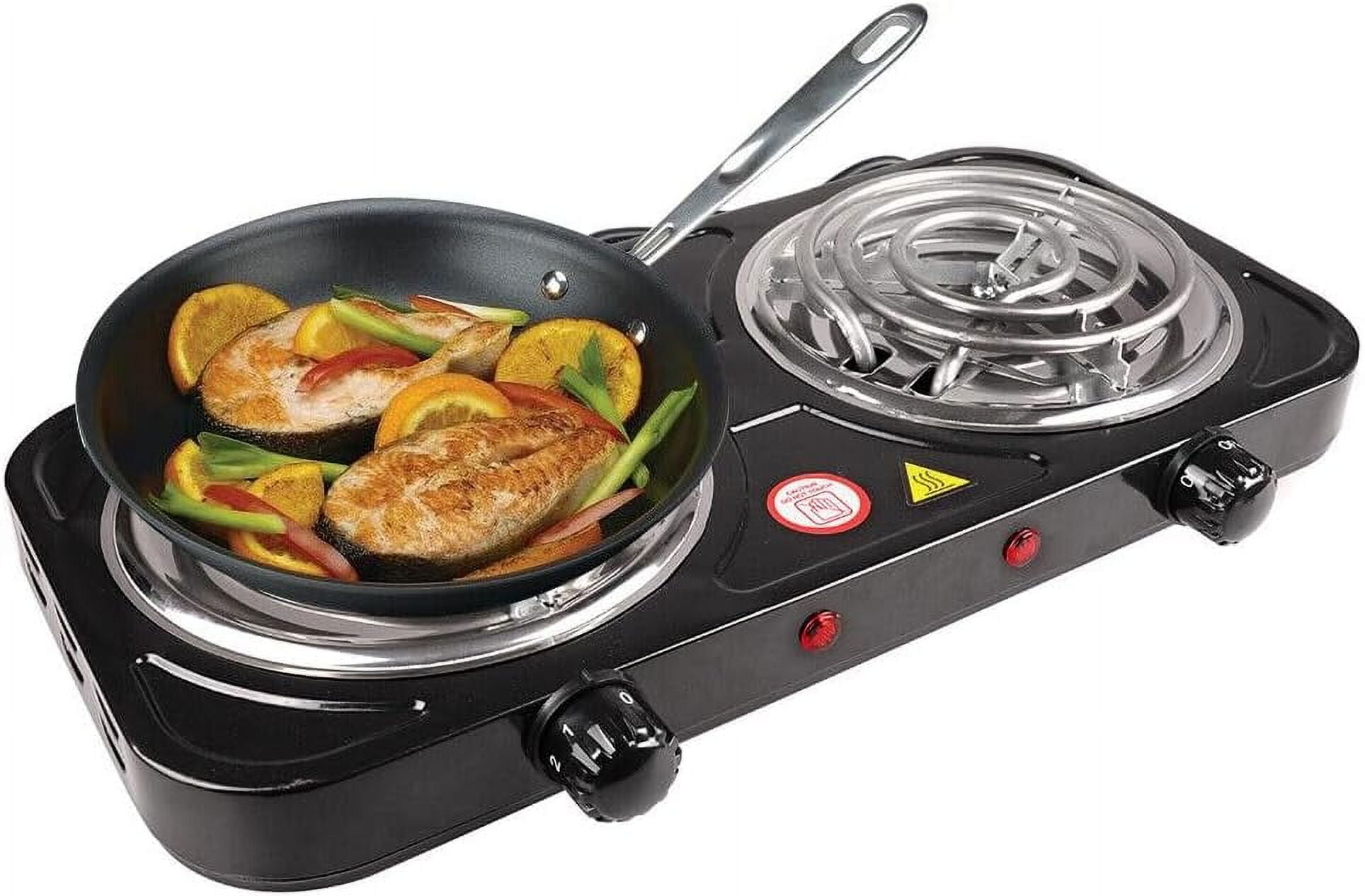 Hot Plate,2000W Double Burner Electric Cooktop,Portable Stove Top,Heating Hot Plate Stove for Kitchen Camping
