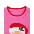 thumbnail image 3 of Holiday Time Toddler Girls Santa Christmas Sweater, Sizes 12M-5T, 3 of 6