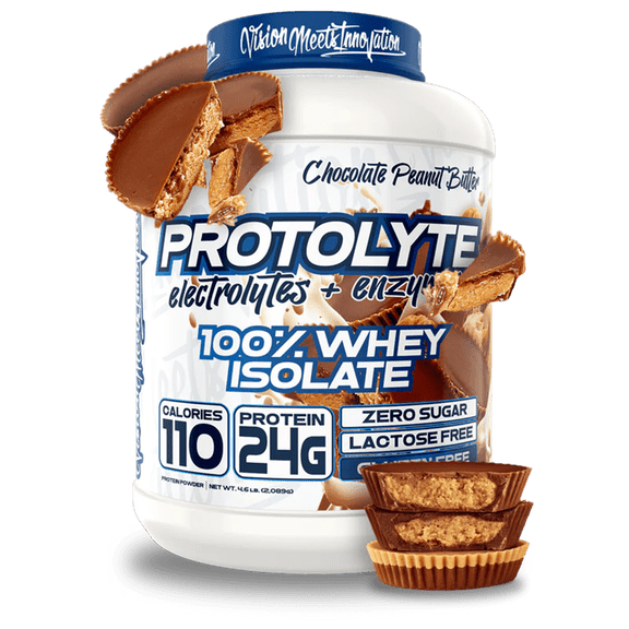 VMI Sports | Protolyte Whey Isolate Protein Powder | Low-Calorie 100% Whey Protein Isolate | Non-GMO Low Sugar Lactose Free and Gluten Free - 4.6 Pound (Chocolate Peanut Butter)