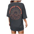 thumbnail image 1 of TSADFHJI Hauts Pailletés pour Femmes Vacances Mode Décontractée Imprimé Col Rond Manches Courtes T-Shirt TG Gris Foncé, 1 of 6