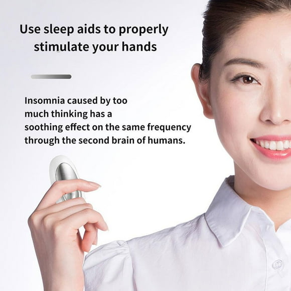 pitrice Women Man Adult Sleep Aid Device Handheld Portable Massager Sleeping Instrument Pressure Stress Release for Home Rechargeable