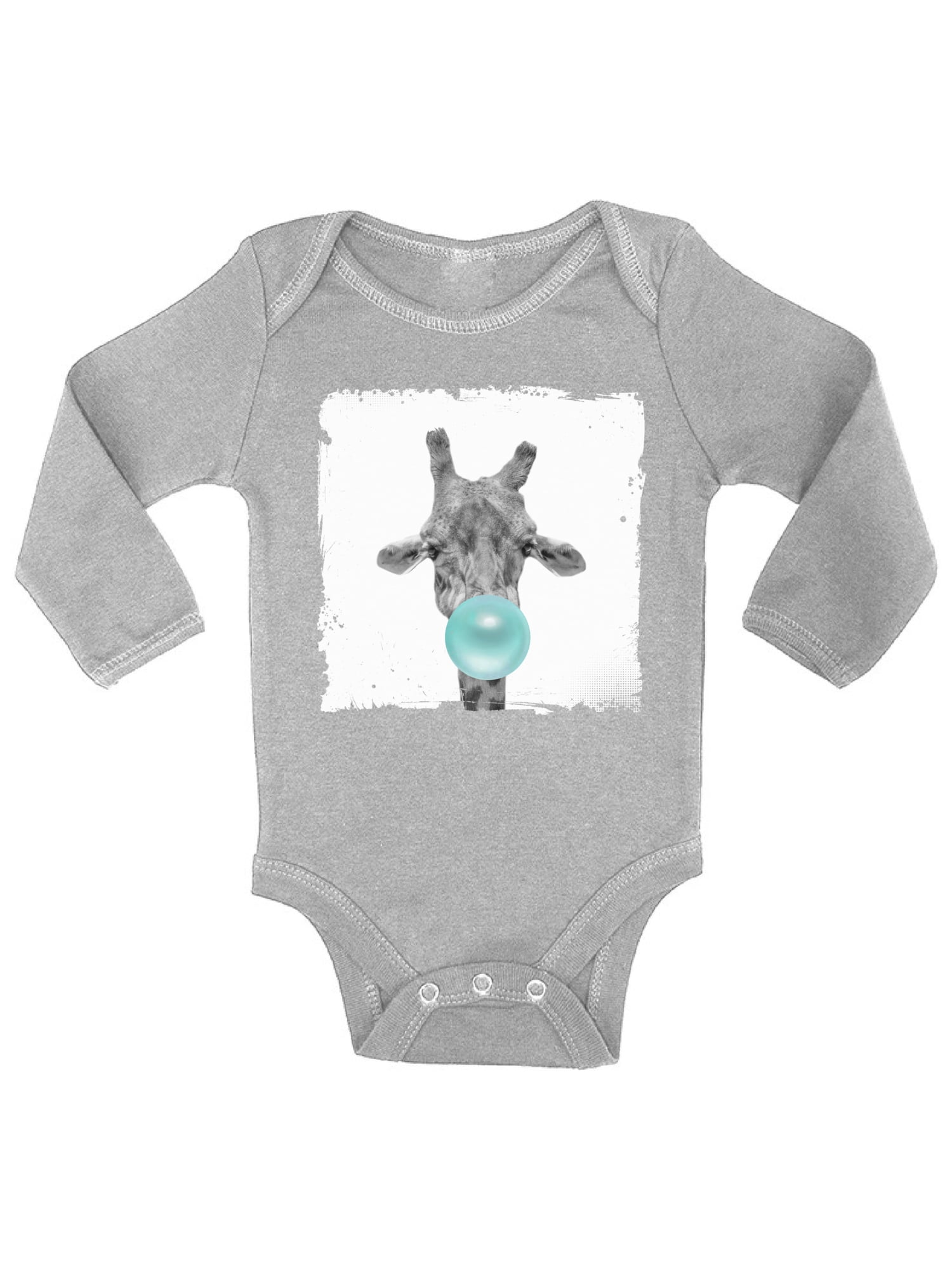 Giraffe Lovers Printed Baby Girls Long Sleeve Bodysuit Outfits Clothes