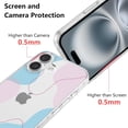 thumbnail image 3 of Étui Compatible avec iPhone 16, Design Artistique en Forme Souple avec Pare-Chocs Intégré, Étui de Protection Mignonne en TPU Conçue pour iPhone 16, Bleu-Rose, 3 of 4