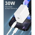 thumbnail image 5 of 30W USB C Fast Charger for Google Pixel 9/9 Pro XL/8/8a/8 Pro/7/7a/6/5/4/3 XL, 30 Watt Type C Super Fast Wall Charger Block with 6FT Charging Cable, 5 of 7