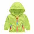 thumbnail image 1 of Posijego Toddler Kids Sun Protection Jacket Spring Summer Long Sleeve Hooded Full Zip Jackets for Outdoor, 1 of 5
