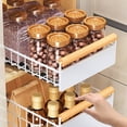 thumbnail image 4 of sunsanly Bowl Dish Storage Rack Large Capacity with Adhesive Rail Pull Out Sliding Drawer Cabinet Organizer Detachable Drainage Plate Heavy Duty Slide Out Pantry Shelves Under Sink Bottles Holder, 4 of 8