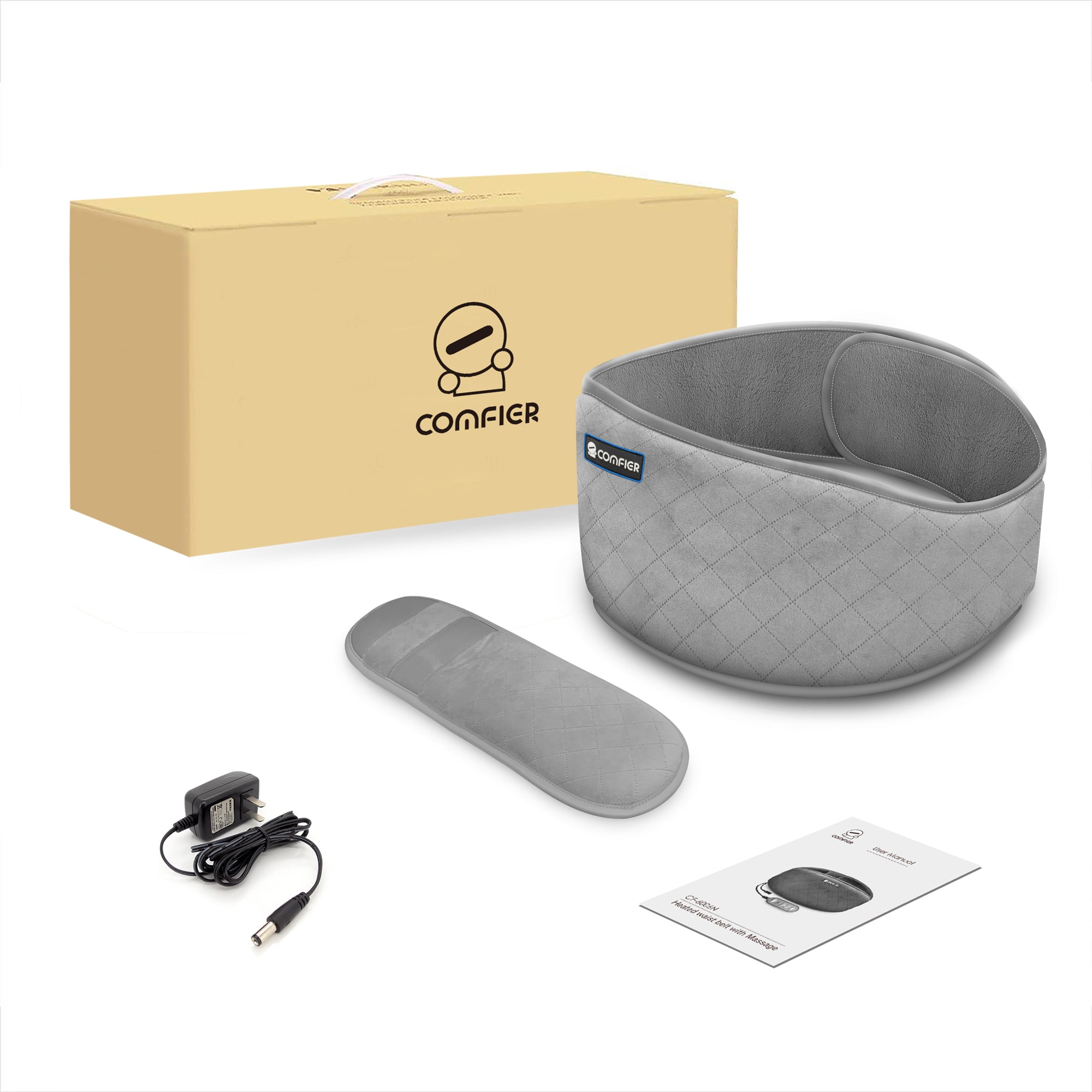 Comfier Heating Pad with Massage for Back Relief, Waist Belt with Heat for Lumbar Pain, Gifts