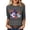 Grey, variant on Halloween Shirts Women, Crew Neck Relaxed Fit 3/4 Sleeve Blouses Tops Clothes, Simple Ghost Printed Tees Tshirts, Casual Fall Holiday Outfit, Halloween Gifts For Adults Black