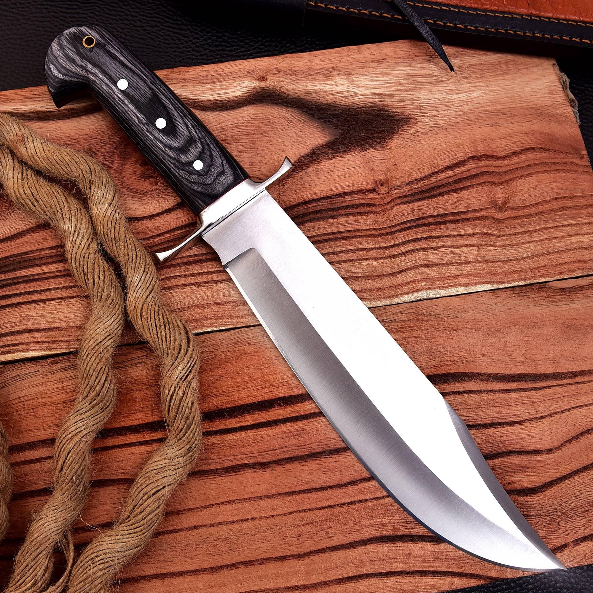 Poshland REG-109 Handmade D2 Steel 15.25 Inches Bowie Knife - Solid Engineered Wood Handle