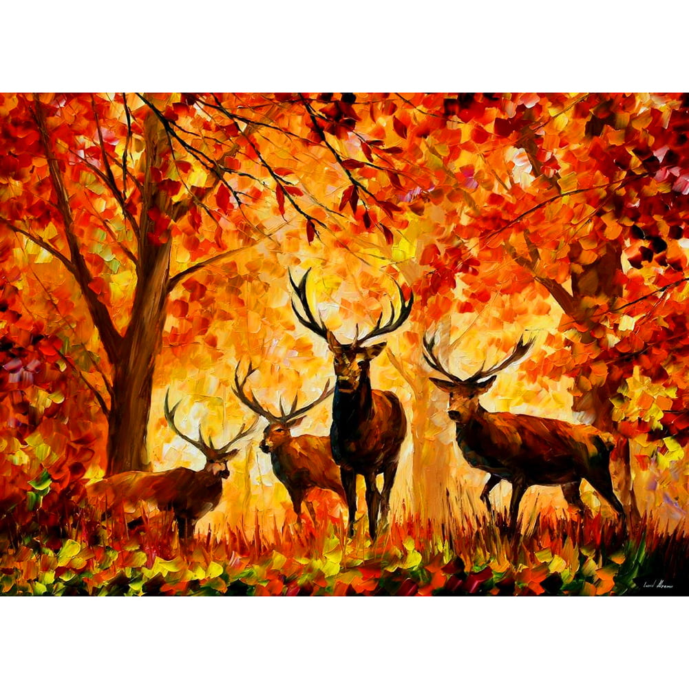New Forest Deer 1000pcs Paper Puzzles Jigsaw DIY Educational Kids Adult Toys 