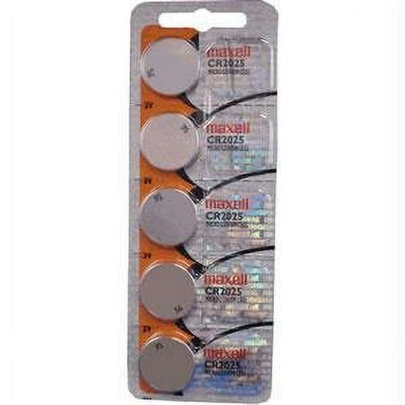 Maxell CR2025 3 Volt Lithium Coin Cell Batteries (5 Pack)