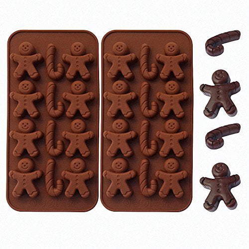 New Celebrate It Silicone Mold Gingerbread Man Chocolate Candy Wax Bakeware Ice 