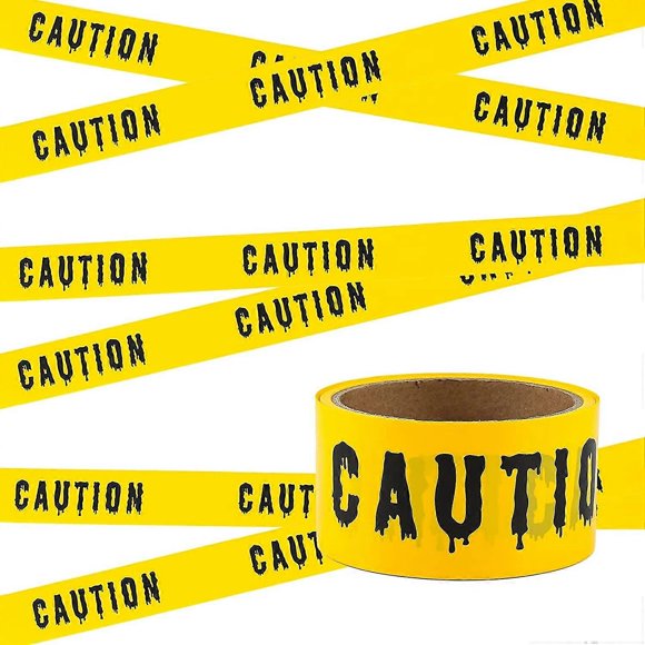 Halloween Caution Tapes, Halloween Hazard Warning Barrier Tape Halloween Zombie Caution Tape(25mx4.8cm) (Style A)