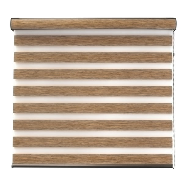 DecoKing Persiana para Ventana Sheer Elegance Wood Desing Enrollable Horizontal 200cm ancho x 240cm alto Old Wood