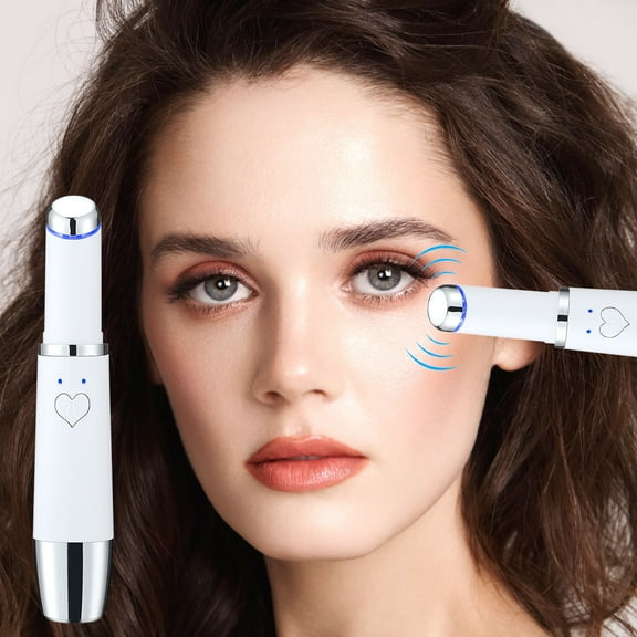 Eye Beauty Device, Rechargeable Eye Massager, Red and Blue Light Therapy for Dark Circles and Eye Bags, Heated Eye Massage Instrument with Fine Line Smoothing and Eye Cream Applicator