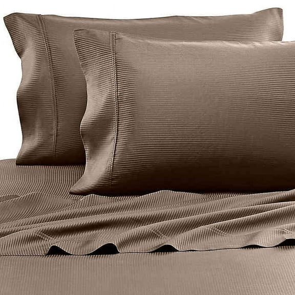 Eucalyptus Origins Tencel Lyocell King Pillowcases in Canvas Stripe (Set of 2)