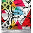 thumbnail image 1 of Soimoi Cotton Poplin Fabric Animal Skin & Triangle Geometric Print Fabric by the Yard 42 Inch Wide, 1 of 3