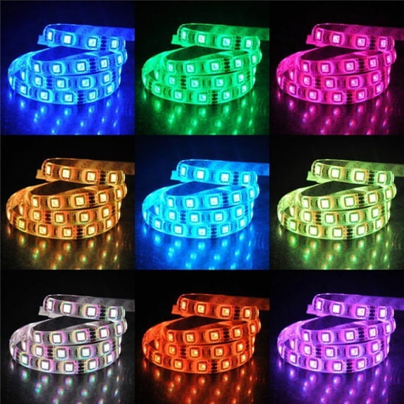 5050RGB LED Room Lights Waterproof 5 Meter LED Strip Light Music Sync Bluetooth Remote Room Light Kit