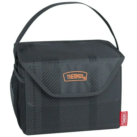 Thermos 6-Can Soft Cooler Bag - Charcoal Plaid
