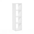 thumbnail image 1 of Furinno CUBICLE Book Shelf, 4-Cube Vertical Thick Frame Bookshelf, Horizontally & Vertically Reversible Bookcase with Open Back, 14.6 x 15.9 x 58, for Living Room, Bedroom, Home Office, White, 1 of 5