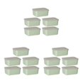 thumbnail image 2 of Recipiente hermético Inteprter para alimentos Tapa hermética Sin BPA Verde 5 piezas, 2 of 6