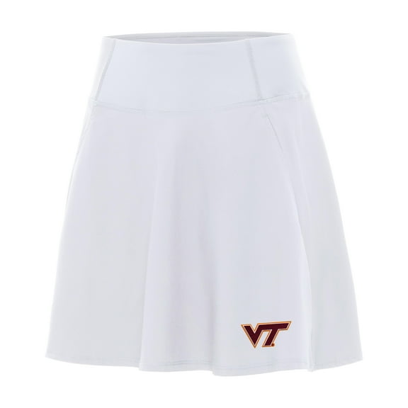 Women's Antigua White Virginia Tech Hokies Chip Skort