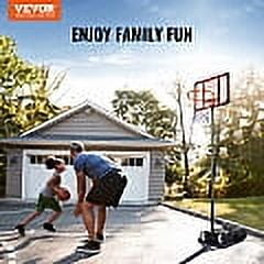 28" Basketball Hoop Adjustable Height Backboard System for Outdoor Indoor