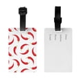 thumbnail image 2 of Luggage Tags for Suitcases, Chili Pepper Leather Bag Luggage Tags ID Label Tags Privacy Protection Travel Bag Labels, 2 of 6