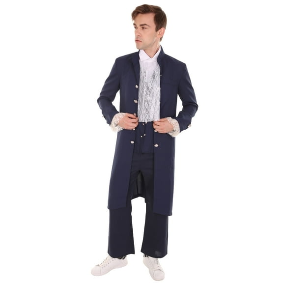 HPO Adult Men’s Royal Beast 4-Piece Costume Set – Size L, Blue Outfit for Halloween, Cosplay & Dress-Up Events