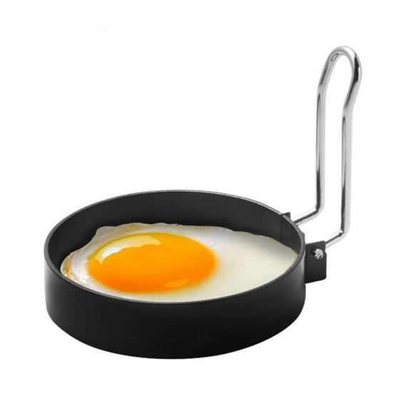 4 Pcs Egg Ring Pancake Ring Set Stainless Steel Fried Egg Molds Griddle Pancake Shapers for Breakfast Omelette Sandwich (Round Style)