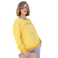 thumbnail image 4 of Gemini Women’s 100% Premium Cotton Yellow Crewneck Pullover Sweatshirt - Size S - Miracles Manifester, 4 of 5