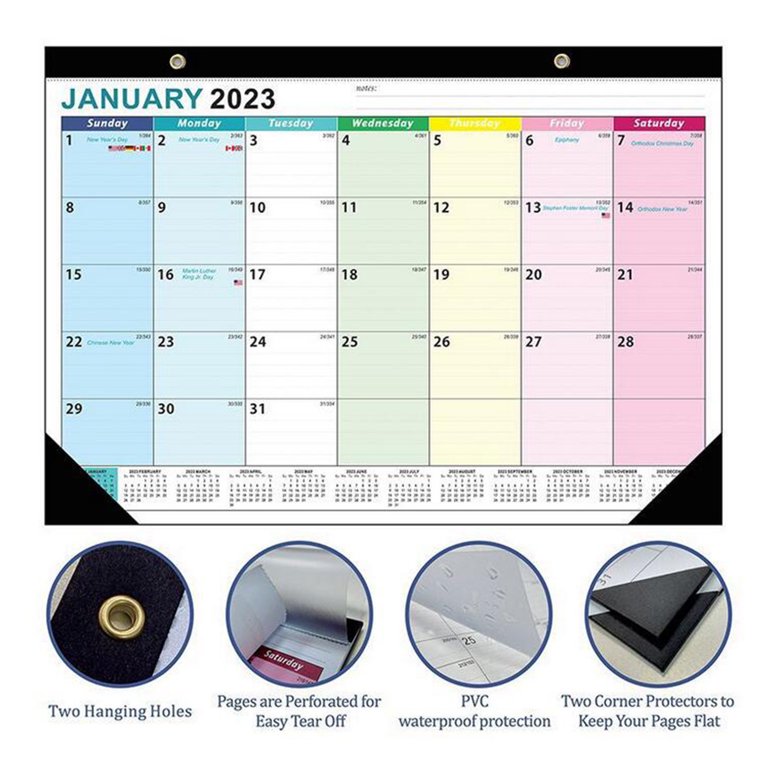 Large Desk Calendar 2024-2025, 18 Month Desktop Calendar Runs From Jan 2024  To Jun 2025, 17 X 12 Desk Calendar With To-do List Julian Date - Desk Pa