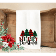 thumbnail image 3 of Versatility Merry Christmas Dish Towel, Soft Waffle Weave, Buffalo Plaid, 16x24, 3 of 4