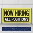 thumbnail image 3 of Now Hiring All Positions 13 oz Heavy Duty Vinyl Banner All Position Jobs Available Help Wanted Sign for Business Advertising Indoor/Outdoor Single-Sided with Metal Grommets (4x6 ft, Ye & Bl), 3 of 6