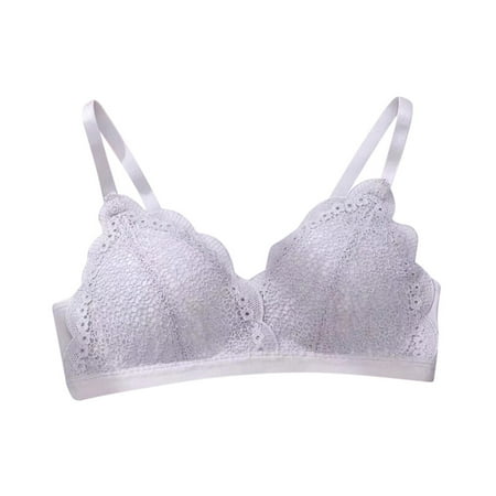 

Tangnade Lingerie Seduction For Women s Thin Solid Color Wrap Chest Bra Vest Vest Underwear Bra Gray S