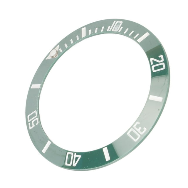 Ceramic Watch Bezels Insert, Watch Bezels Insert 40mm Diameter Beautiful Luminous Clear Scale For Perfect Fitment For Watchmakers White Character Black Back,Gold Character Black