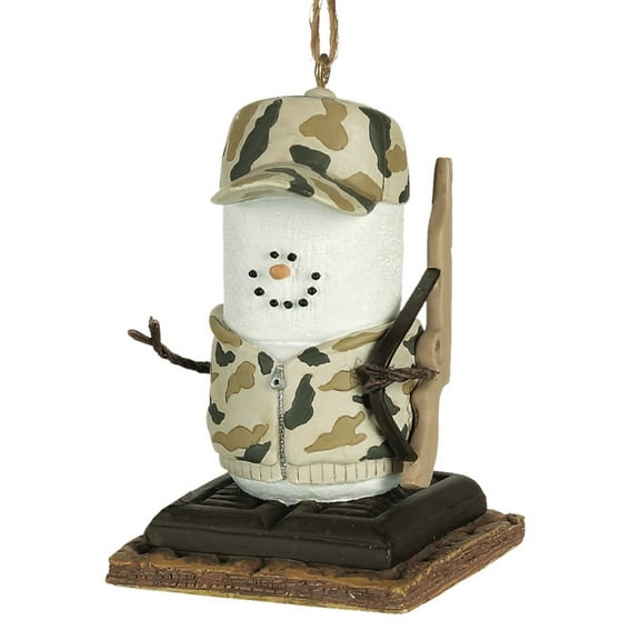 S'mores Camo Hunter Resin Hanging Christmas Ornament