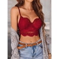 thumbnail image 2 of Avidlove Sexy Lace Bralette Bra for Women Lingerie V Neck Strap Bustier Tank Tops Lace Cami Crop Tops, 2 of 6