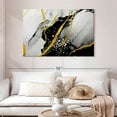 thumbnail image 2 of Elephant Stock Gold Foil Abstract Wall Art - Horizontal Canvas Wall Art - Living Room Wall Decor - Abstract Canvas - Black And Gray Decor - 48" x 32", 2 of 8