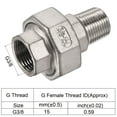 thumbnail image 3 of Unique Bargains 3/8PT Male x G3/8 Female Thread 304 Stainless Steel Hex Head Pipe Fitting Union, 3 of 5