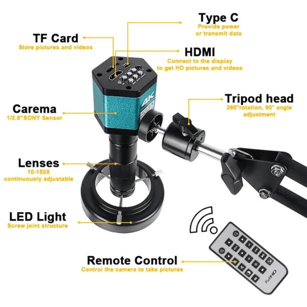 4k hdmi usb digital microscope 4k