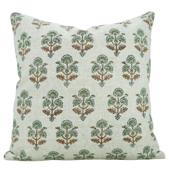 Hand block prints , 12"X20", Natural Viscose Linen Pillow Covers By Fabdivine, Trafic light