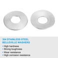thumbnail image 3 of 304 Stainless Steel Flat Washers M12x32mm Belleville Spring Disc Washer Conical Knurled Metric Gasket 3 Pack, 3 of 7