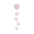 thumbnail image 5 of Kiss Impress Press On Toenails, ‘Is This Love’, Pink and White, 24 Count, 5 of 12