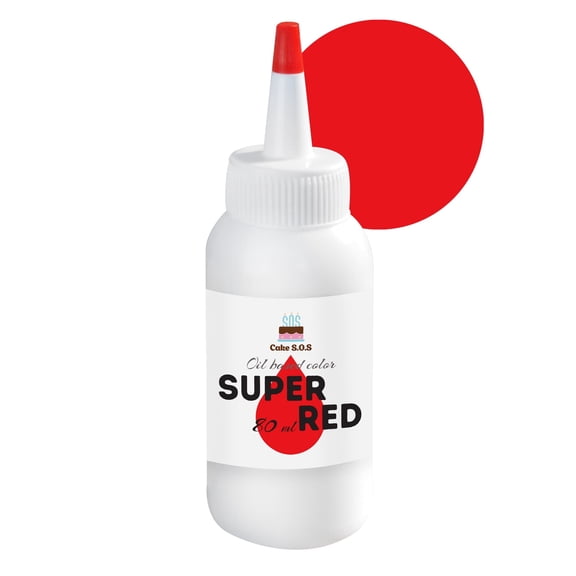 Oil based color 80 ml. - Super Red