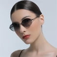 thumbnail image 2 of Metal Rimless Men and Women Round Frame Sunglasses Outdoor Sun Shading Beach Driving Sunglasses (Color : D, Size : Medium), 2 of 4