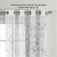 thumbnail image 4 of Grommet Curtain Panel, Embroidered Sheer Extra-Wide, Blue 54" x 84", 4 of 10